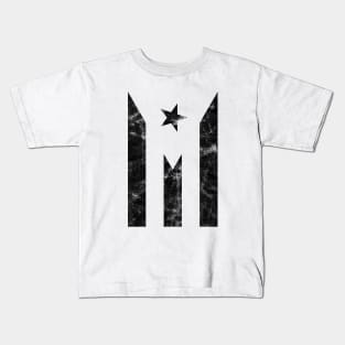 Bandera Negra de Puerto Rico Resiste Boricua Puerto Rican Black Flag Kids T-Shirt